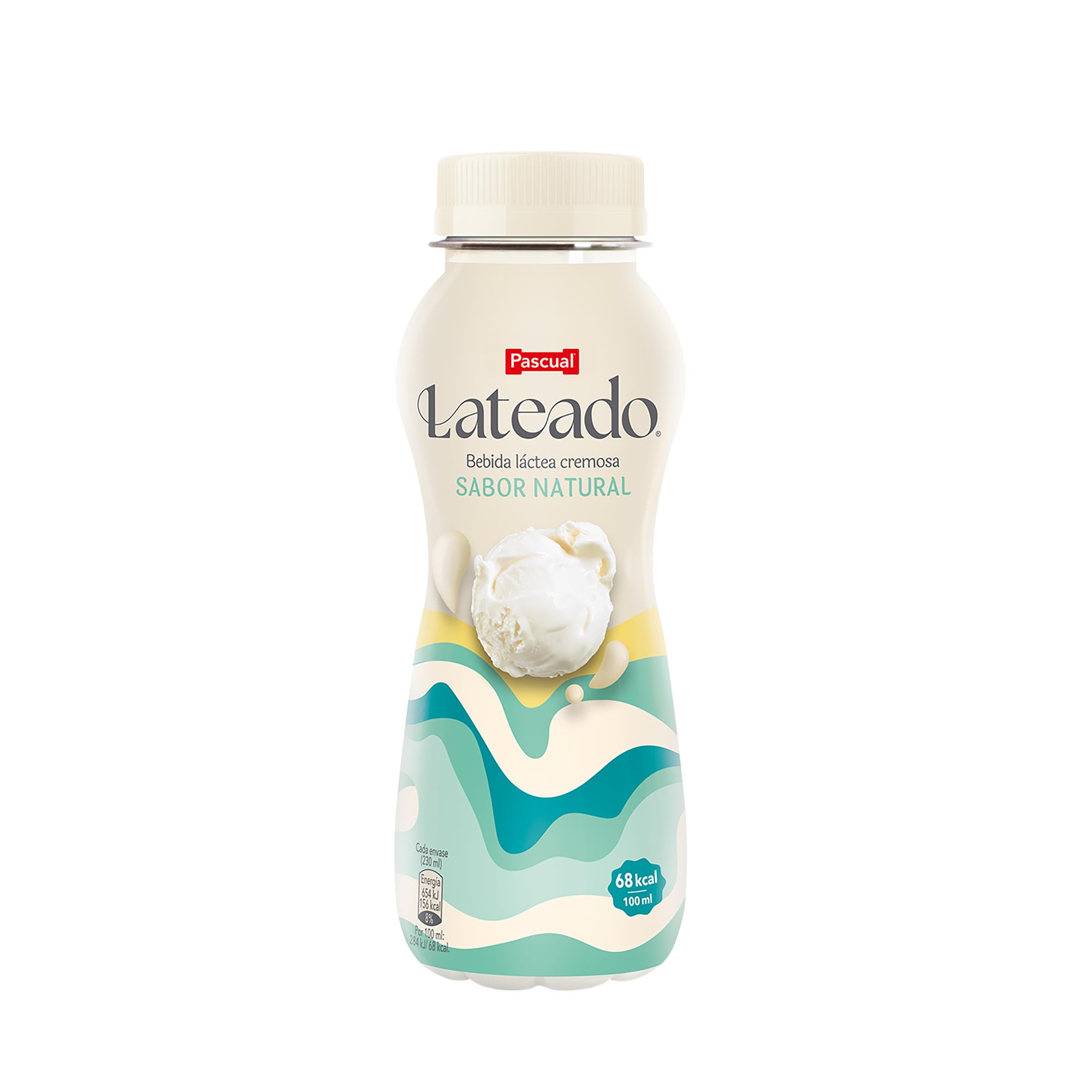 Pascual Lateado - Batido Sabor Natural - Bebida Láctea Cremosa - Caja de 12 Briks de 230 ml