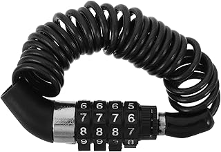 Happyyami バイクコイルケーブルロック:4桁のリセット可能な組み合わせを備えたオートバイケーブルロック。電動自転車やスクーター用の高セキュリティと盗難防止機能付き。