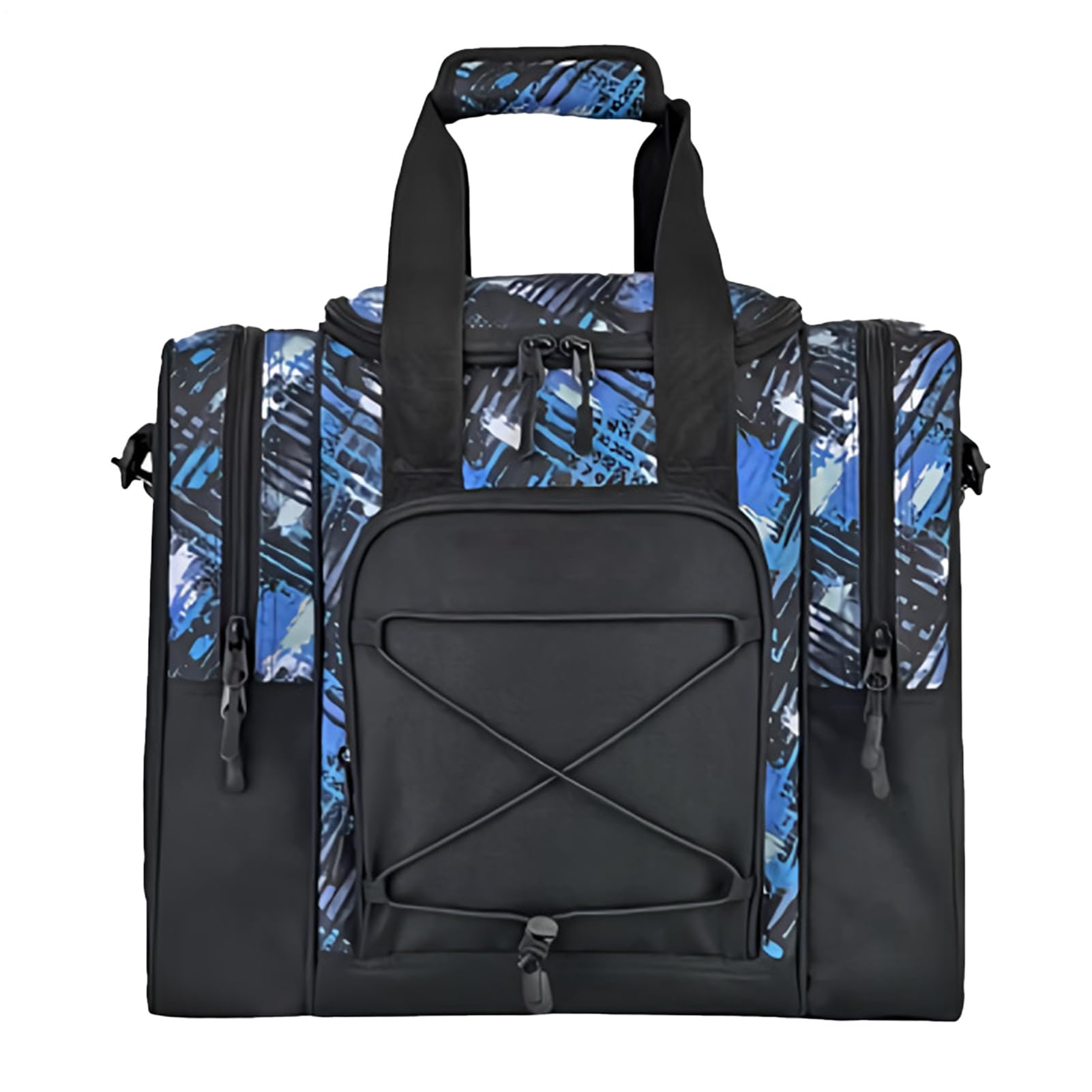 Sac de bowling fourre-tout 1 balle, sac à main multifonctionnel avec intérieur rembourré ceinture réglable, s'adapte aux chaussures, serviette pour homme et femme