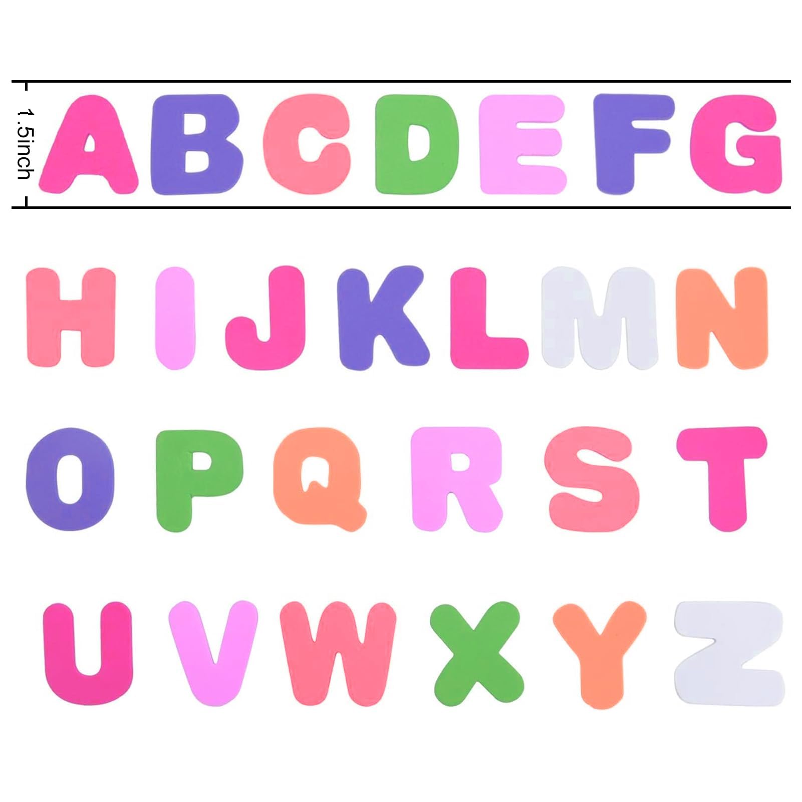 Galenecx 520 Pezzi Lettere Adesive in Schiuma, Colore Adesivi Lettera, Lettere in Gomma Espansa Autoadesive, dalla A alla Z, per Decorazioni fai da te, Scrapbooking