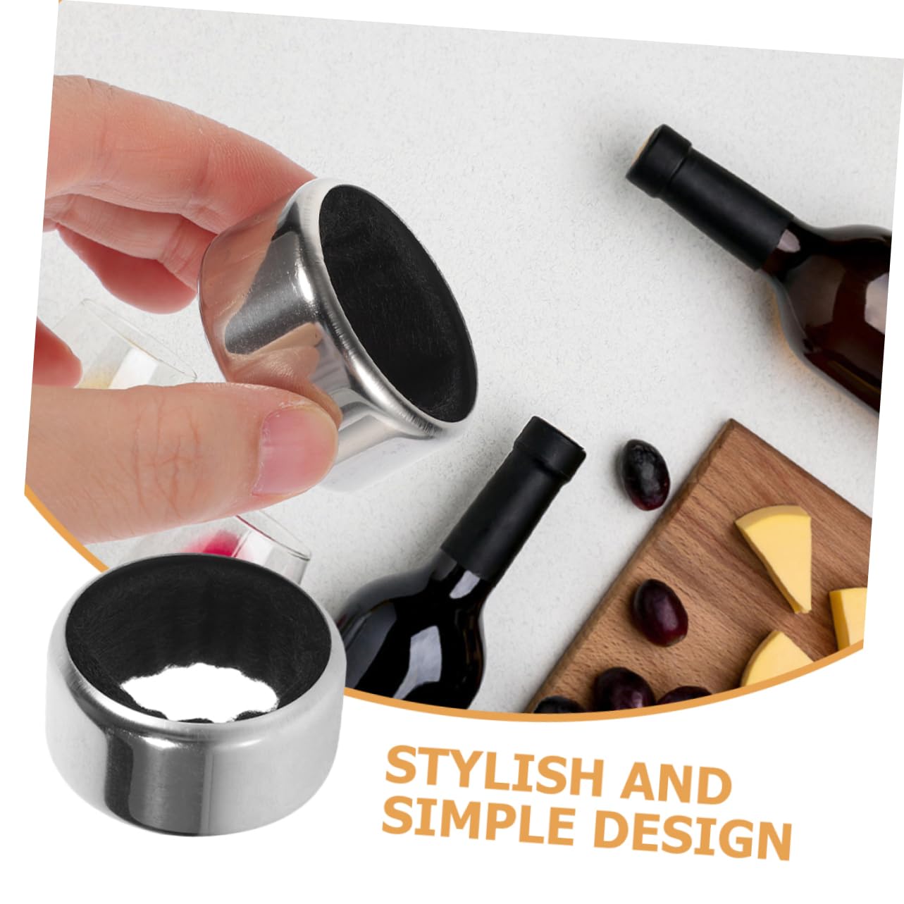 10 Piezas Anillo Vino Accesorios para Vino Wine Accessories Anillos Goteo Cuello Vino recogedor Goteo Botella Vino Anillo Botella Vino Parada Goteo Vino