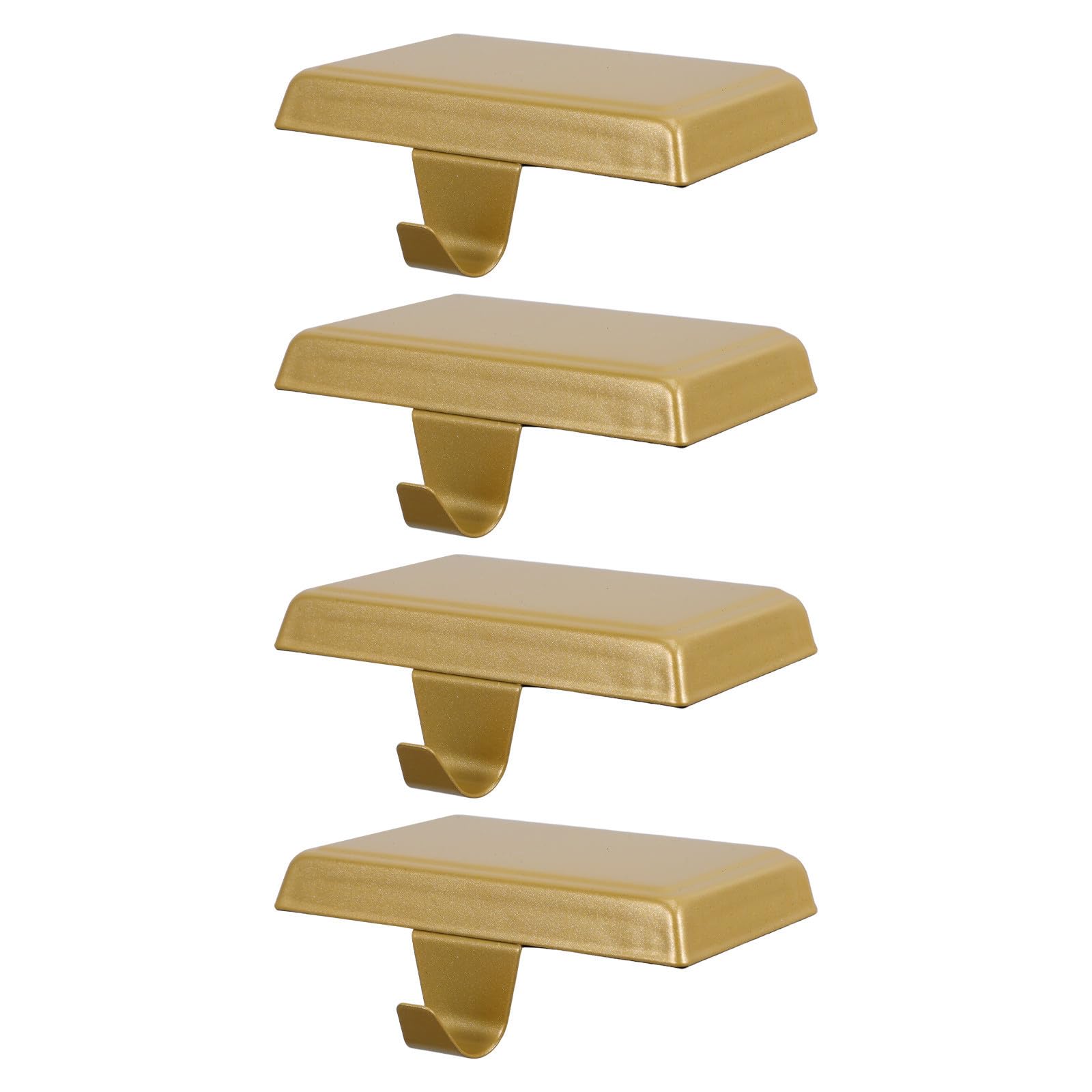 iplusmile 4 Piezas Soporte Dorado para Calcetín Navideño de Hierro, Gancho
