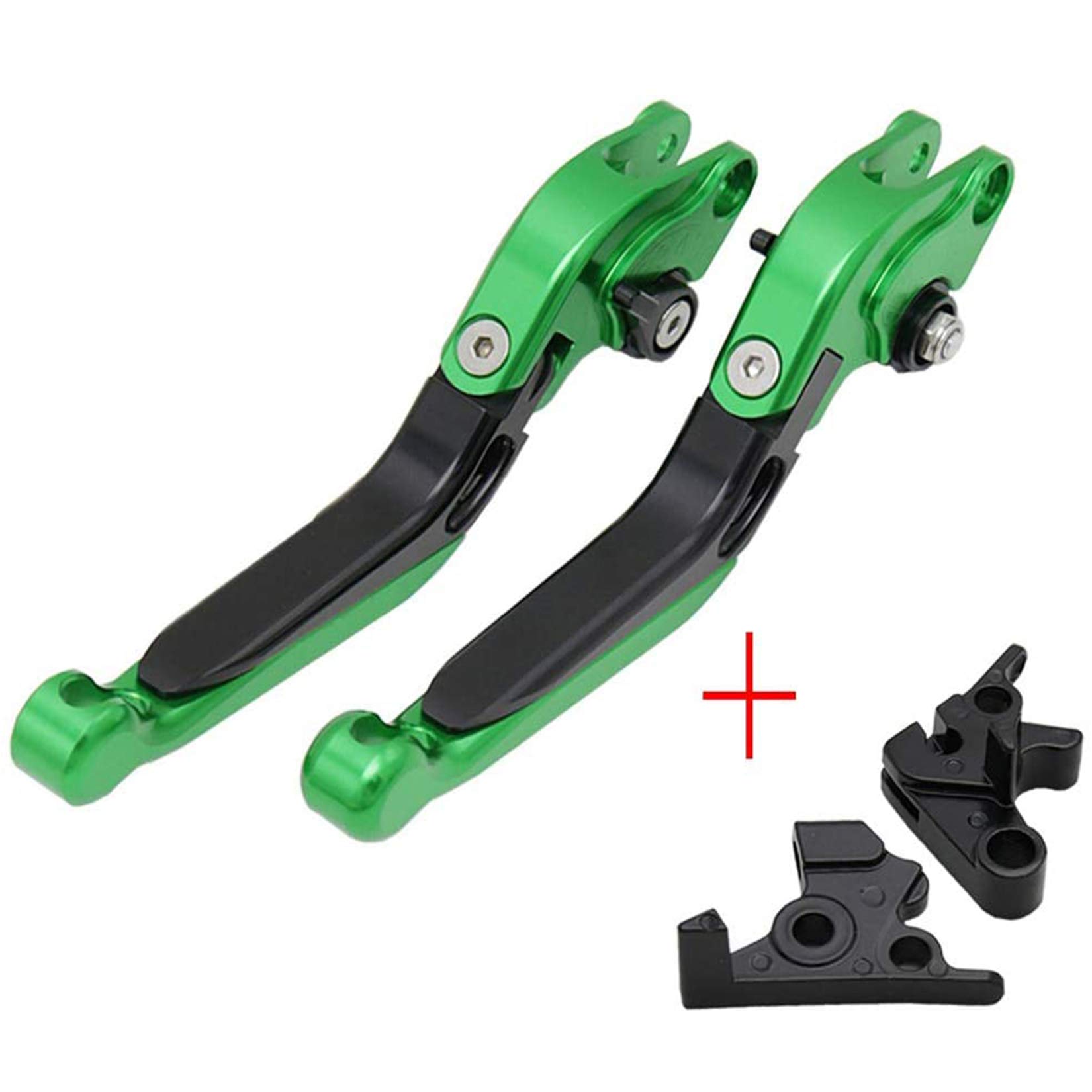 psler Leva Frizione per Leva Freno Moto, 1 Coppia di Leve Lunghezza 185 mm / 7,28 pollici Set di Leve Frizione e Freno, per Kawasaki ER-6F ER-6N 2009-2016 (Verde)