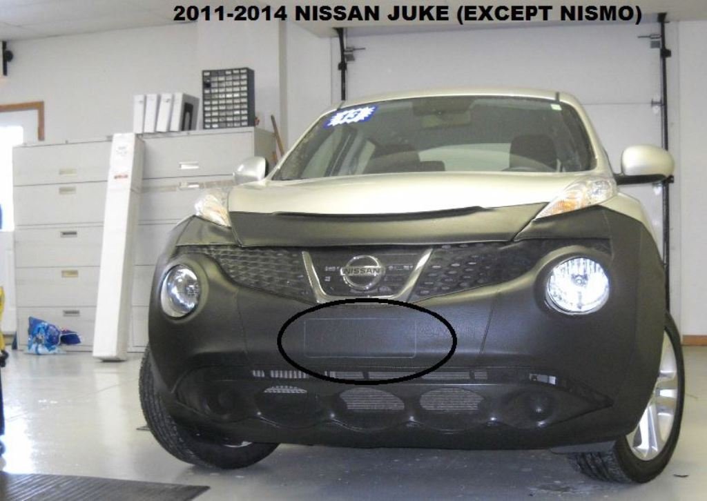 Lebra 2 Piece Front End Cover Black - Car Mask Bra - Fits - Nissan Juke (excludes Nismo) 2011-2014