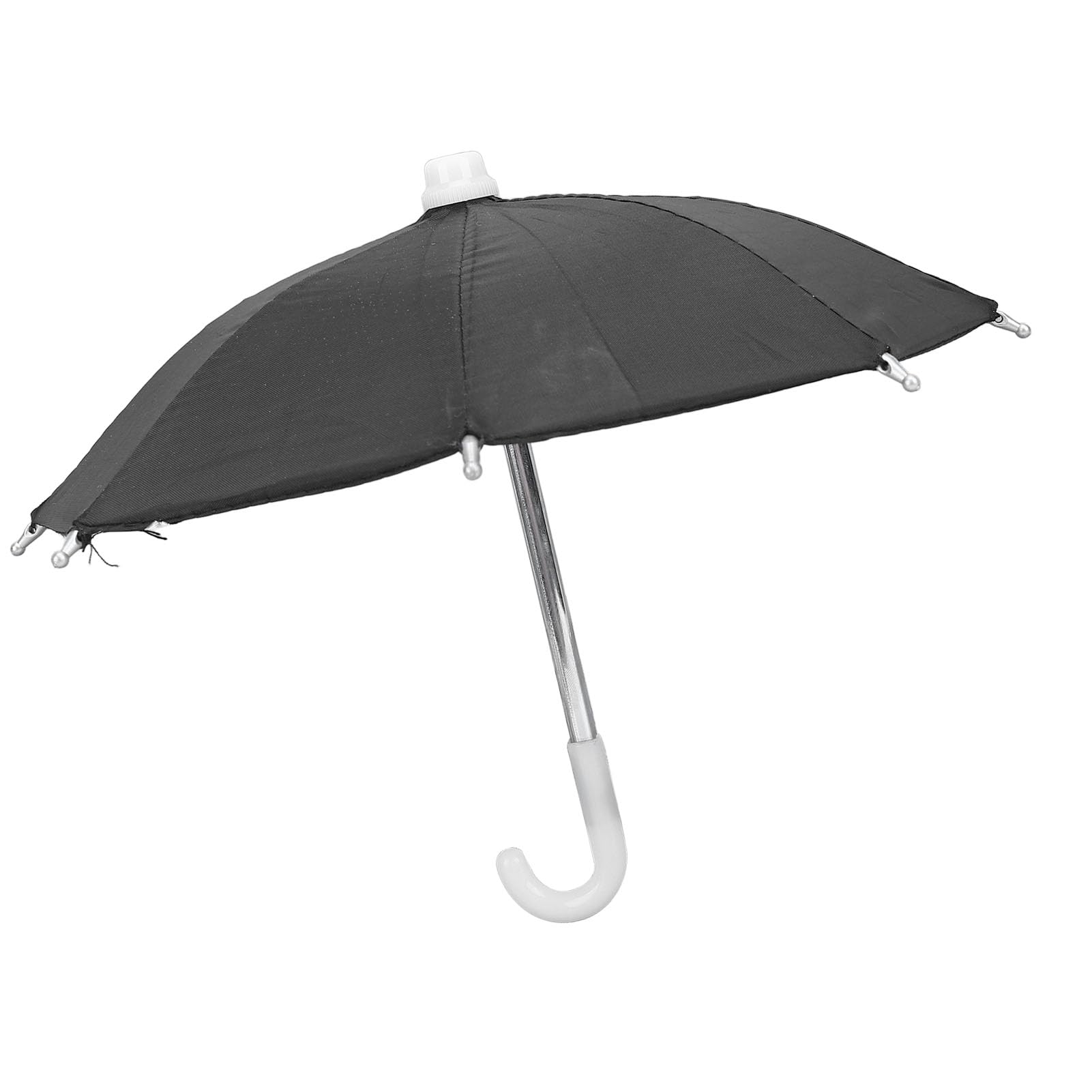 Zerodis Phone Sun Umbrella, Adjustable Angle Phone Umbrella Sun Blocker Cover Compact and Lightweight Phone Sun Shade Umbrella for Outdoor Beach Play Out Riding (Black)