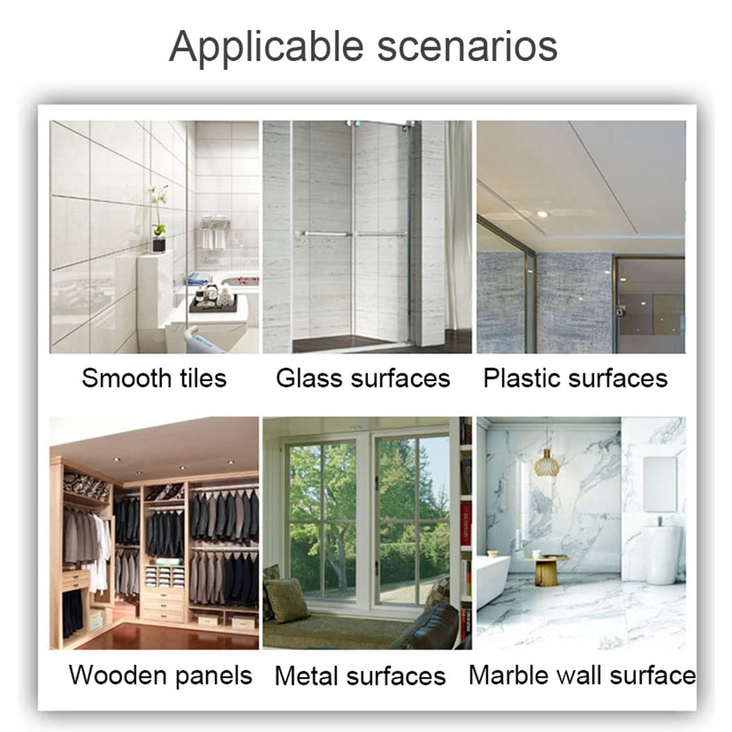 Riel autoadhesivo para techo o pared, sin taladro, no requiere herramientas, riel deslizante sin dama, longitud ajustable de 40 a 300 cm