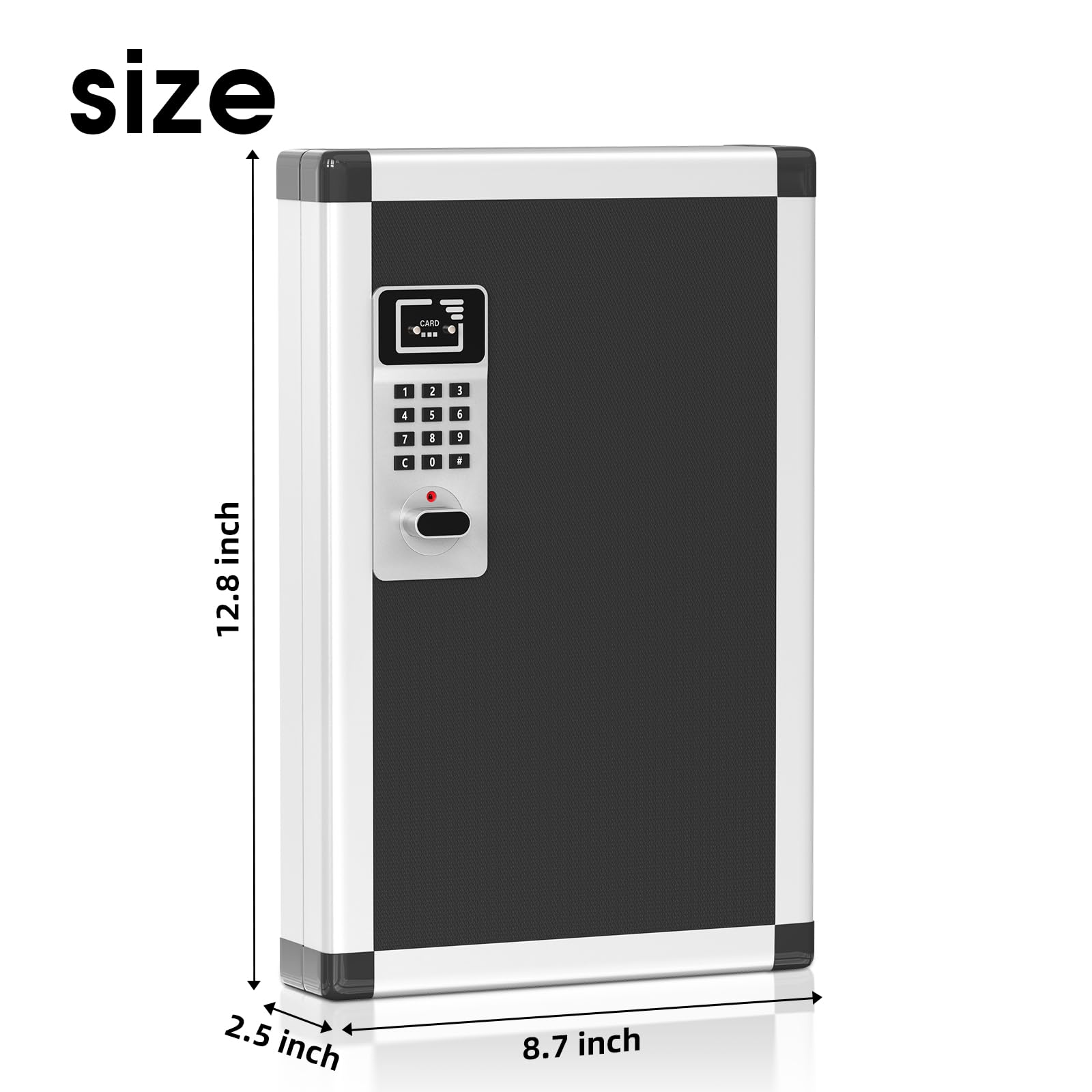24 Schlüsselkästen mit Code und Schlüssel, Schlüsselbox mit zahlencode, Schlüsselschrank mit Schlüsselhaken, Anhängern und Etiketten für Zuhause und Büro,21.5 * 6.5 * 33cm