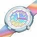 Flik Flak Girl Kids Watch Biosourced Quartz Waterproof Liquid Rainbow