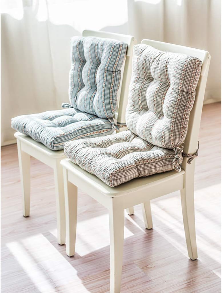 HC&WT Thicken Tatami Chair Cushion with Ties, Wicker Reversible Comfort Seat Cushion Jacquard Breathable Fabric Chair Pad Relief Tailbone Pain (40x40x9.5cm(16x16x4inch),Gray)