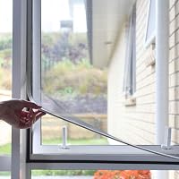 NeatiEase Adjustable DIY Magnetic Window Screen - Fits Up to 55x36 Inches, Easy No-Tool Install, Bug-Free Fresh Air