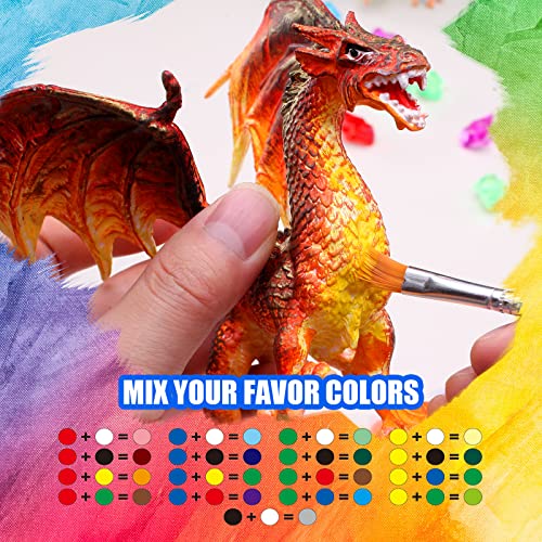 Solday Painting Dragon Toys Kits For Kids Arts And Crafts Ages 3 6 5 7 9 12 Boys Girls To Make Your Own Paintable Figurines Birthday Party Supplies - 2 Dragons #TOP5