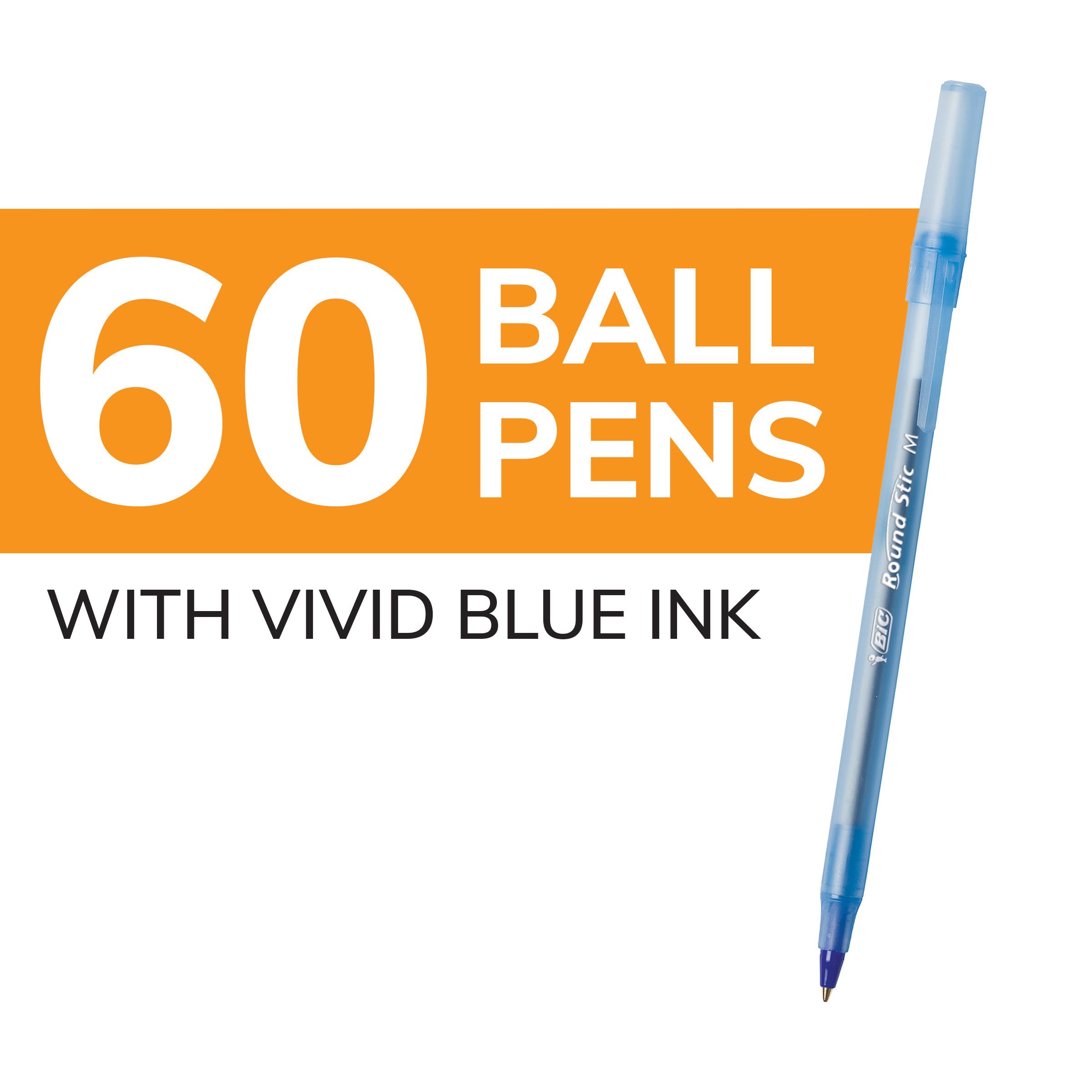BIC Round Stic Xtra Life Ballpoint Pen with 1 0 mm Medium Point and Consistent Ink Flow 60-Count — view 2