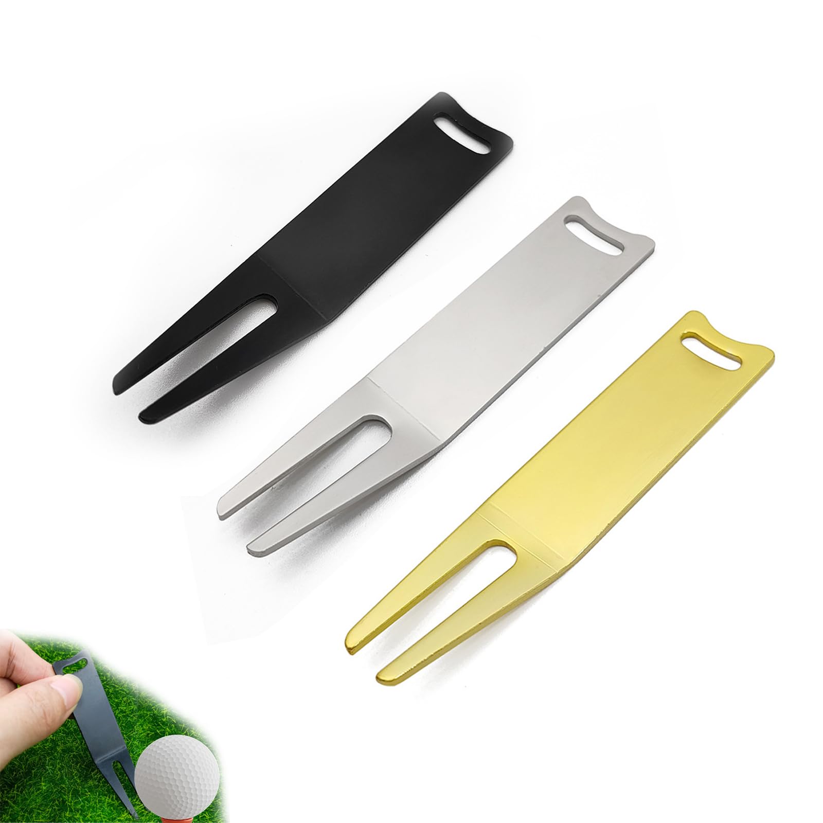 Amazon | KASELIN ゴルフフォーク【 3個入り】グリーンフォークゴルフ