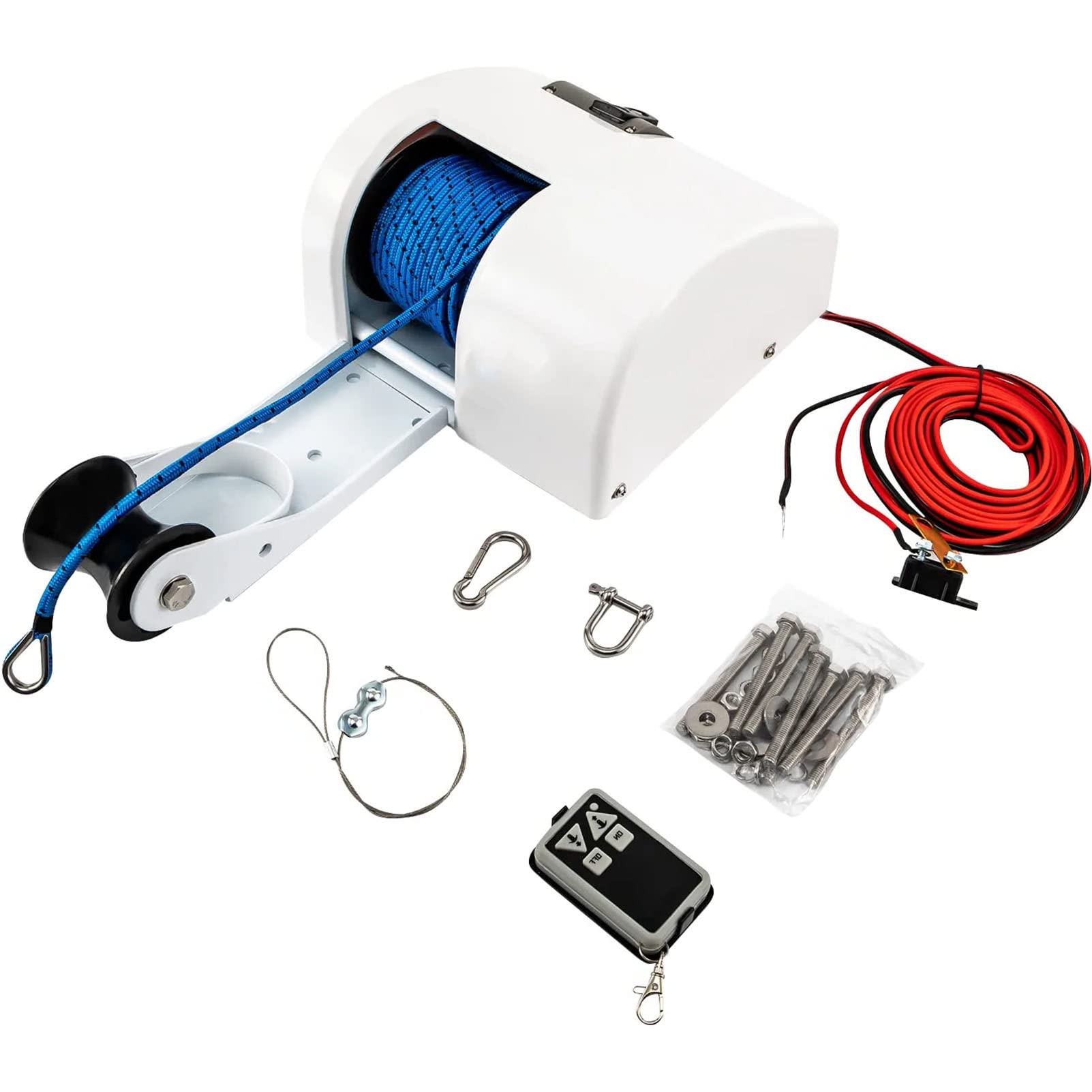 Buy Boat Electric Anchor Winch, 30LBS 12V Electric Anchor Winch Marine