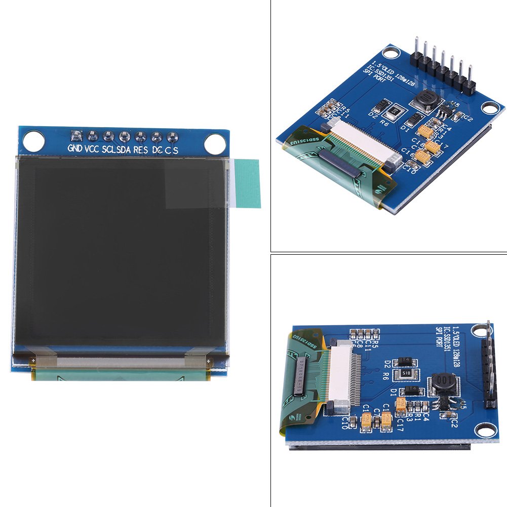 1,5 Zoll OLED-Modul 128x128 Pixel – SSD1351, Vollfarbig, Serielle Schnittstelle