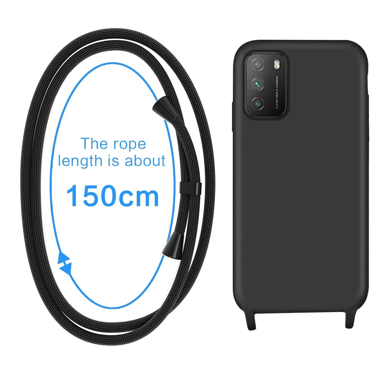 Moex Collana Porta Cellulare Per Xiaomi Mi A2 Lite, Custodia In Silicone Con Tracolla Regolabile Oro, Pratico Accessorio A Mani Libere