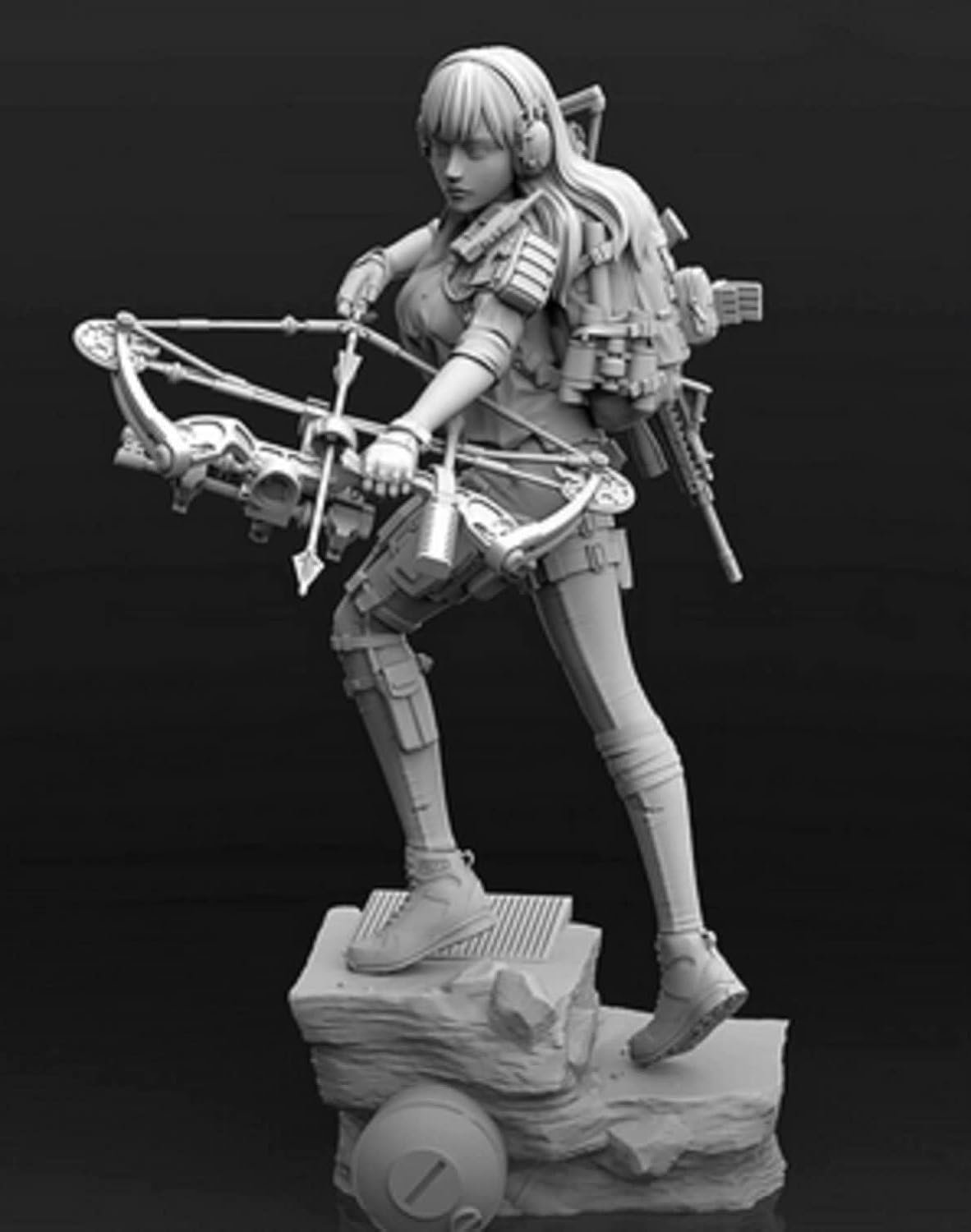 Amazon | 1/35 コンパウンドボウを持つ美人斥候 SF 近未来 未塗装 