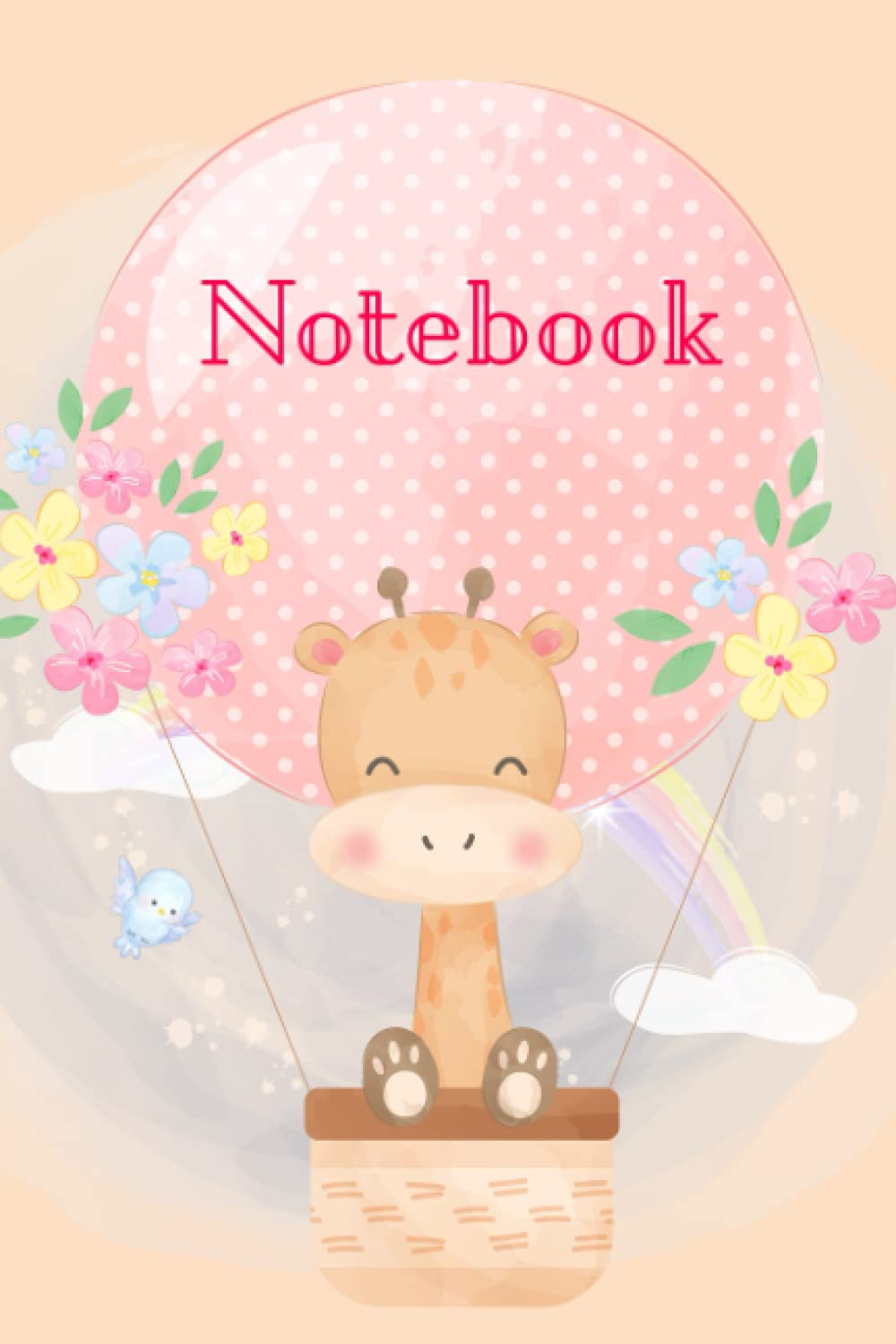 College Ruled Notebook, School and College Supplies, 100 Sheets "6"x9": Giraffe Composition