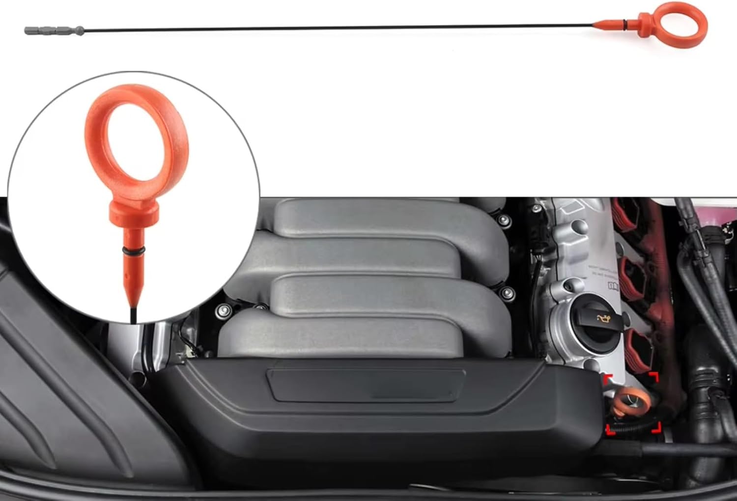 Oil level dipstick Car Oil Dipstick Oil Level Sensors For A4 For Quattro 2005 2006 2007 2008 For A6 2006 2008 2009 Car Engine Oil Dipstick Accessories 06E115611E