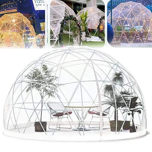 Hoiaost Greenhouse Garden Igloo Dome Garden Dome Igloo Greenhouse Igloo Dome Geodesic Dome Outdoor Igloo Dome With Pvc Cover Polyester Mesh Geodesic Dome Kit For Greenhouse Camping,3.6m