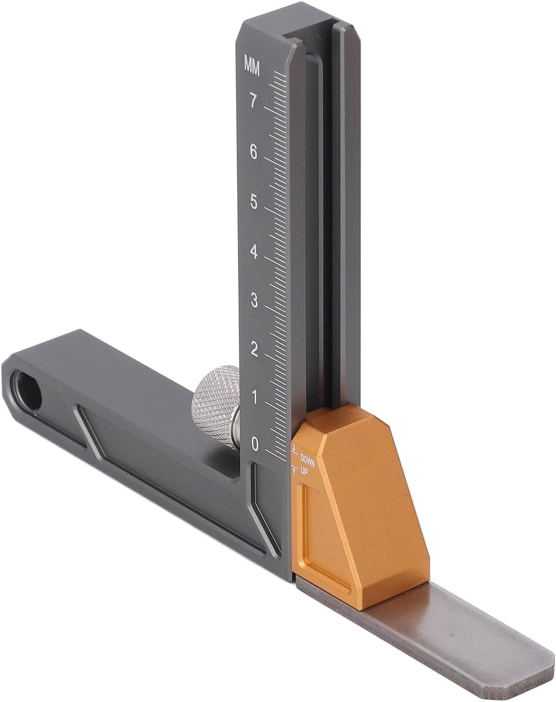 AUNMAS Woodworking Height, Aluminum Alloy Adjustable Depth with Clear Metric Scale and Safety Lock, for Table Saw Blades and Router Table Drills