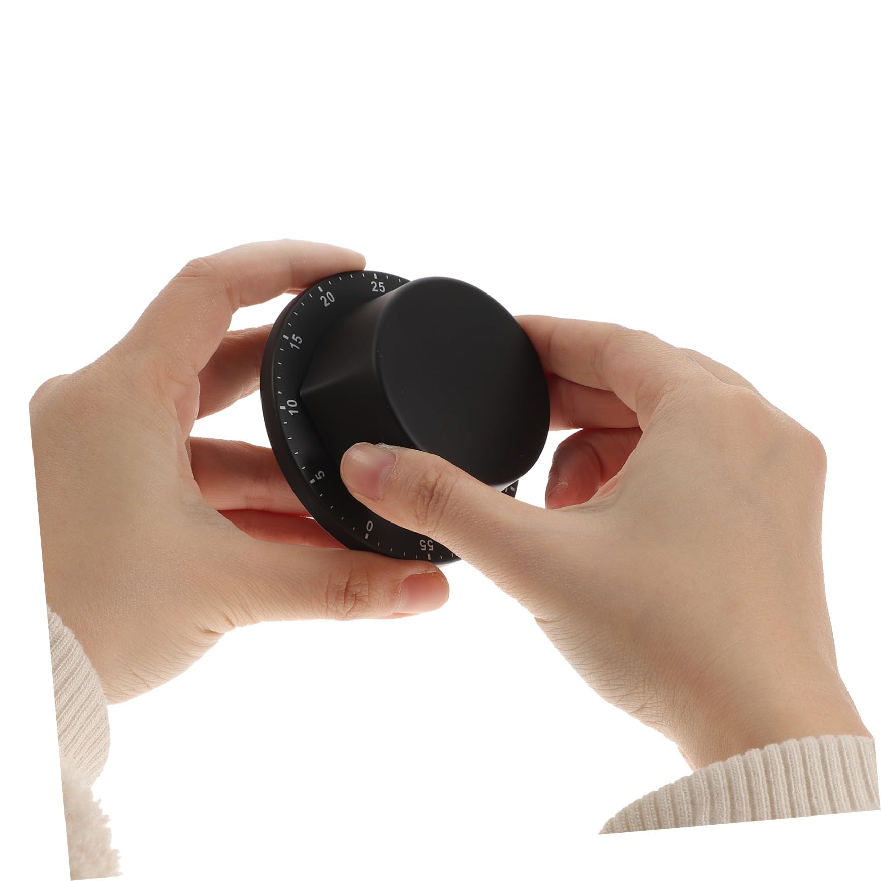 Temporizador Mecánico de Cocina Acero Inoxidable Regresiva con Alarma Fuerte Diseño Negro Resistente al para Hogar y Restaurante