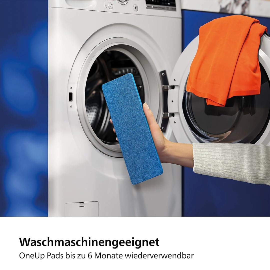 Philips OneUp 3000 Series elektrischer Wischmopp - 2X sauberere Böden², 2X schnelleres Wischen, kabellos mit 360° Drehgelenk, waschbare Wiederverwendbare Pads, langanhaltender Akku (XV3101/01 | inkl. 1 Pad, kabellos, 360° Drehgelenk, 2x schnelleres Wische