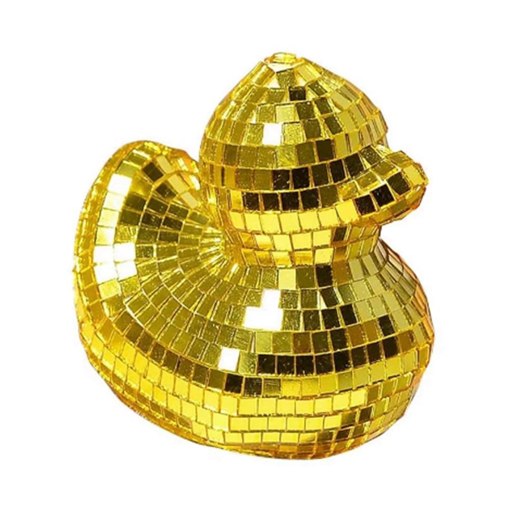 CTRLZS Duck Figurines Decor Animal Sculptures Statues Duck Statues Decor with Mirror Desk Decor Table Decor