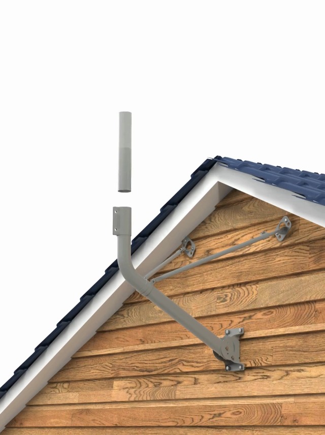 Starlink Gen 3 Adjustable Mount Kit - 26 Inch Long Wall & Roof Mount With Pipe Adapter For Satellite