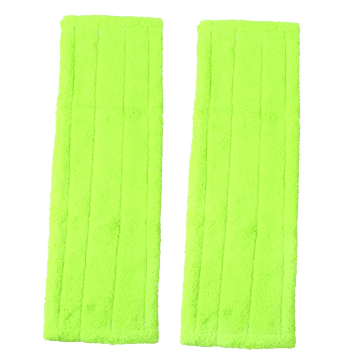 COLLBATH 2pcs Mop Cap Mop Pad Heads Reusable Buckets Flat Cleaning Mop for Floor Pro Alda Absorbent Hardwood Flooring Cleaning Mops Cleaner Hardwood Floor Mat Refill Sweeper Dust Green