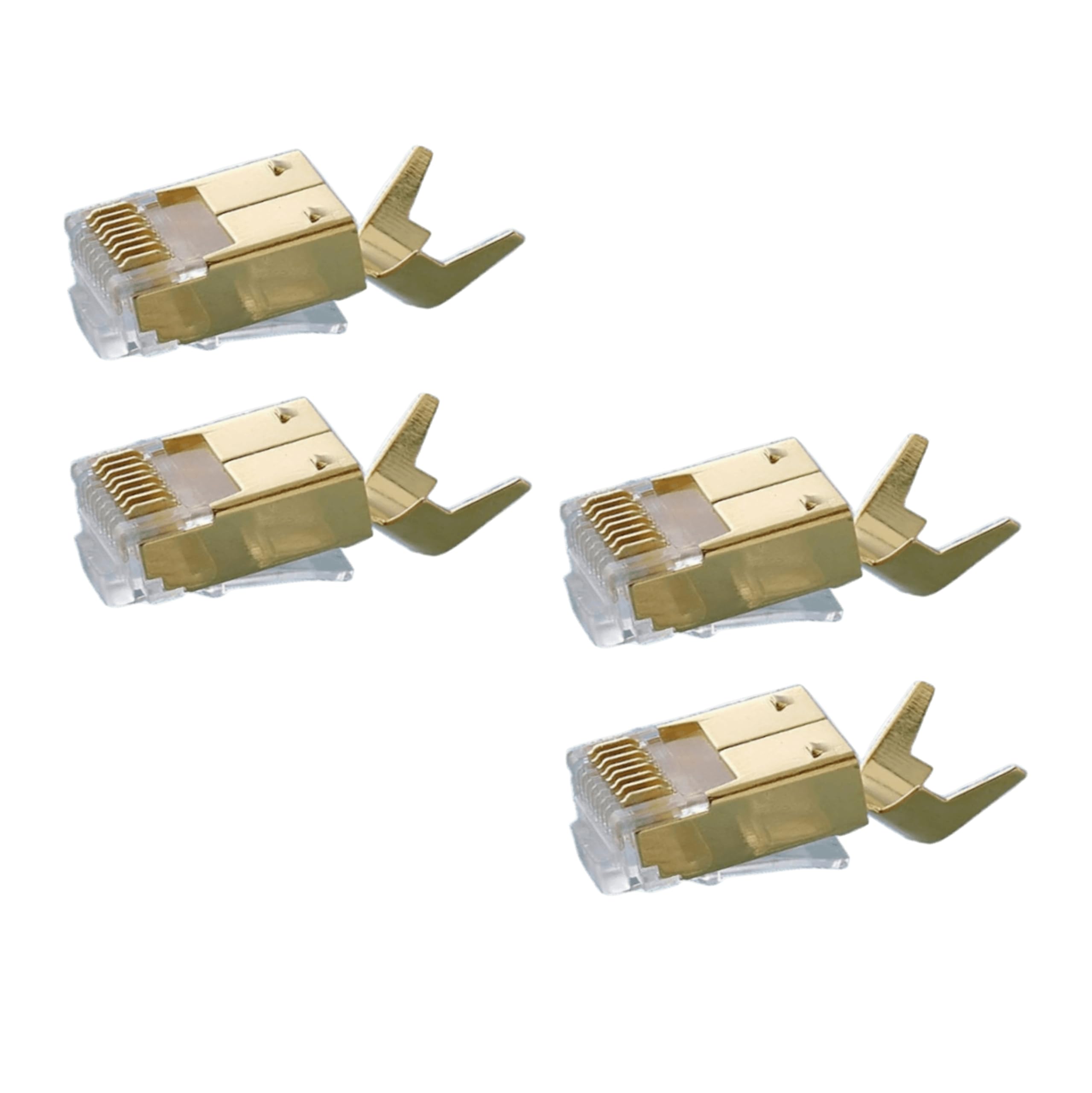 PARUHT RJ45 Cat7 CAT6A Connector (Gold Shielded) - RJ45 Plug for Cat7 Ethernet Cable - 8P8C (4-Pcs) (B0CHQYPGCJ) Amazon Price History, Amazon Price Tracker