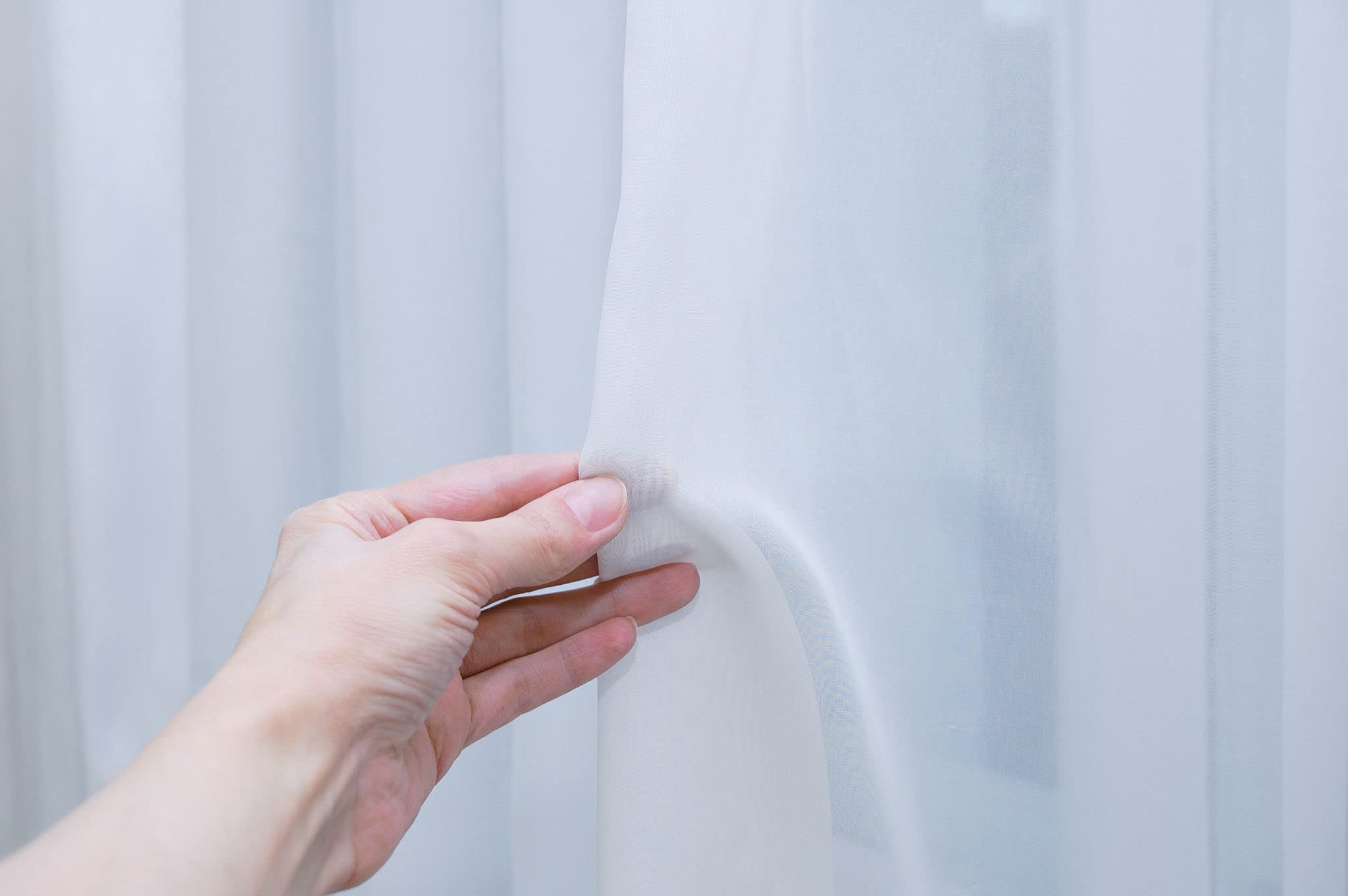 GARDINESTAN JUNG CFO GmbH Gardinen Vorhang Voile weiß halbtransparent mit Kräuselband Bleiband Fenster Wohnzimmer,Schlafzimmer,Kinderzimmer,Hotelzimmer luftig in Verschiedene Größen