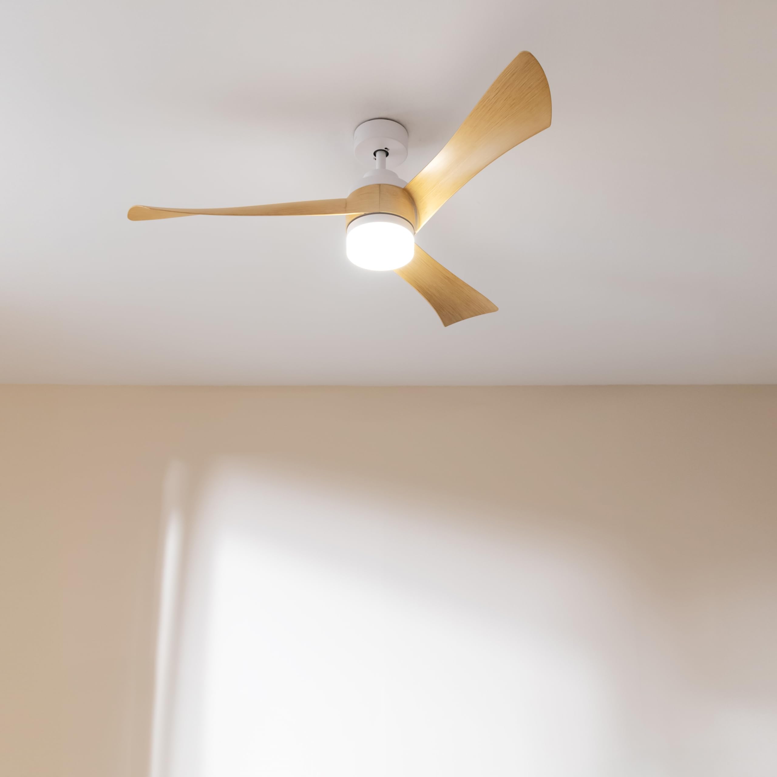 Cecotec - Deckenventilatoren mit Licht EnergySilence Aero 5280 LightWood, 40W, Durchmesser 132 cm, DC-Motor, Fernbedienung, 18W LED-Licht, programmierbarer Timer, Wintersommermodus