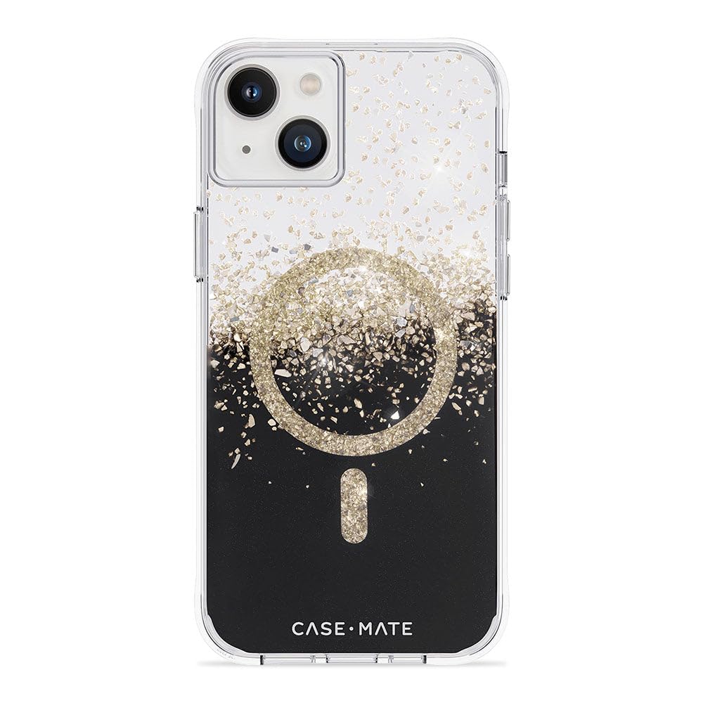 Case-Mate iPhone 14 Plus Case - Karat Onyx [10ft Drop Protection] [Compatible with MagSafe] Magnetic Cover with Cute Bling Sparkle for iPhone 14 Plus