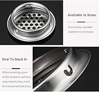 Vista 4 de 50 rejillas de ventilación circulares de 2.087 in de acero inoxidable de ventilación redonda de malla de ventilación para cocina, baño, armario