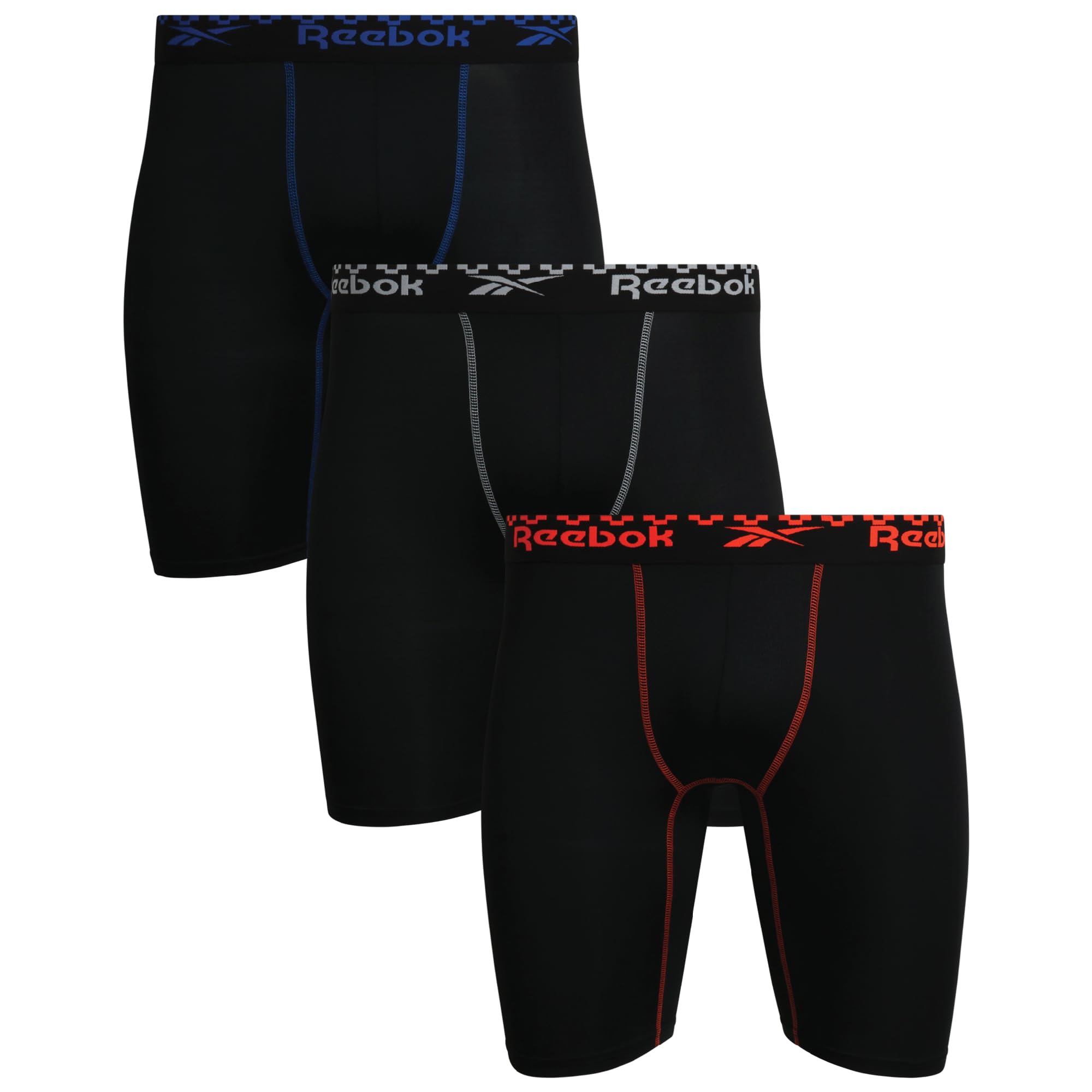Reebok Mens Boxer Briefs 9 Inseam