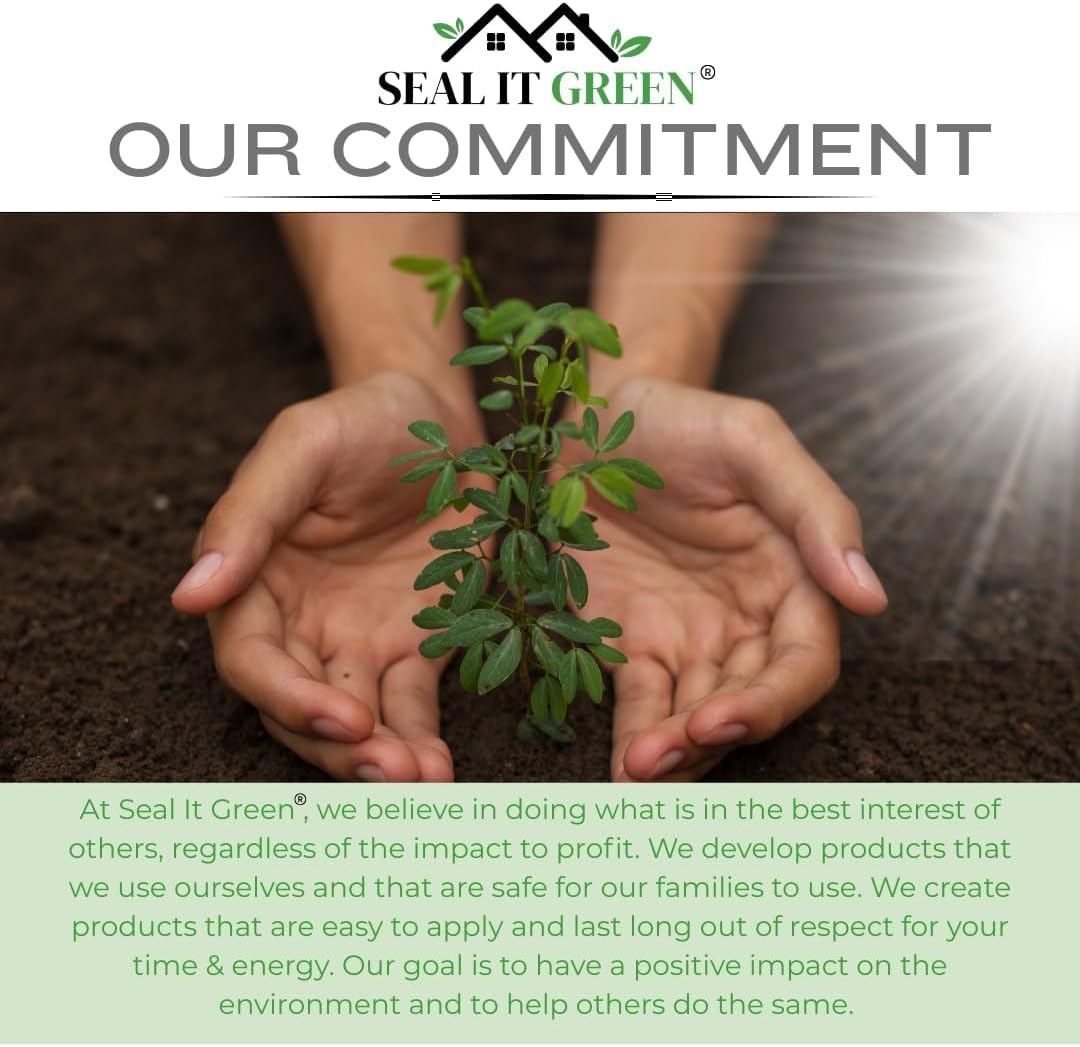 Seal It Green Xtreme BAMBOO Sealer | Plant-Based Wood Sealer | Deep Protection for Decks, Fences, Furniture & Outdoor Structures | Waterproof Exterior Treatment | 1 Gallon, Clear