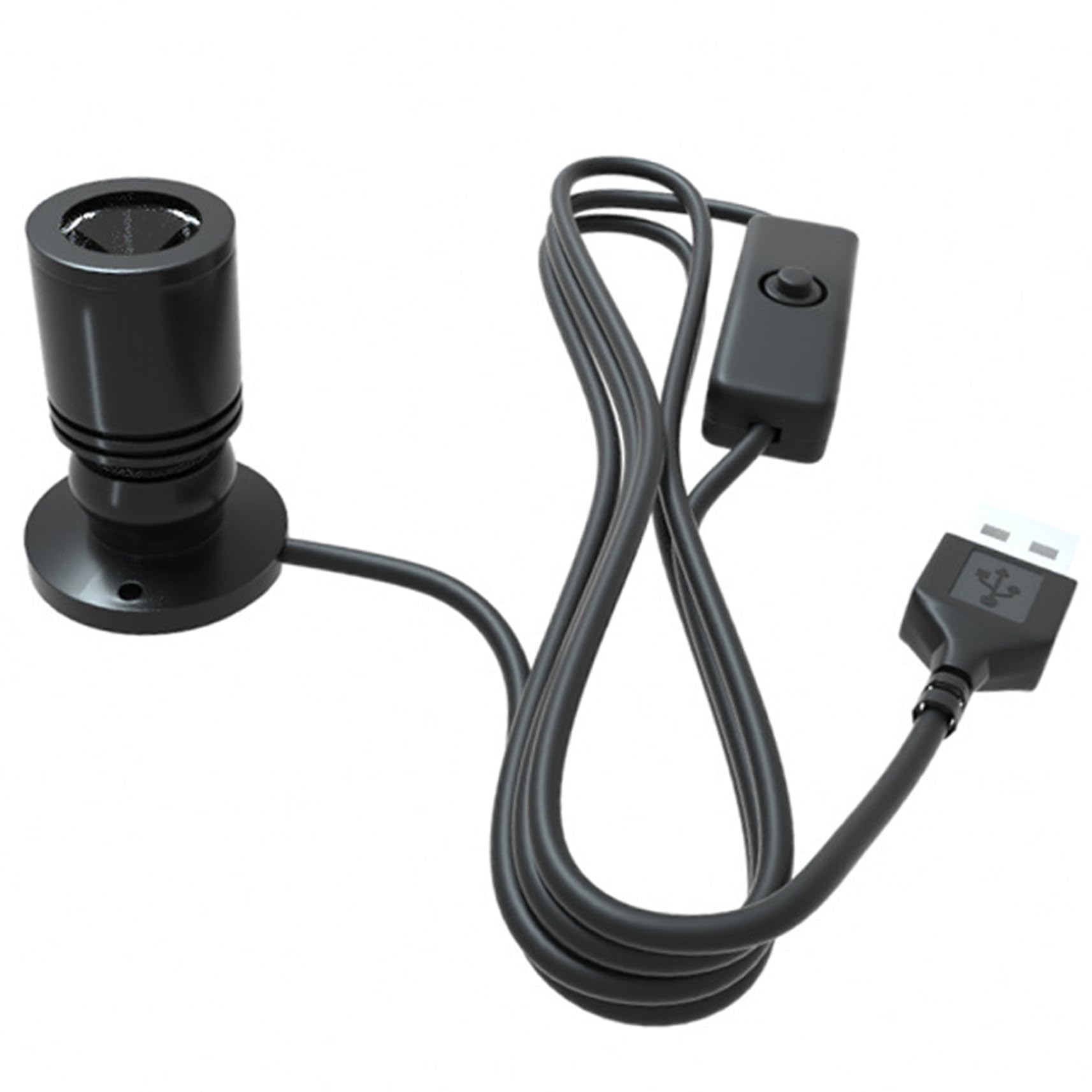 Gcroet 1PC Mini Spotlights for Displays, 1W 5V 6500K White Mini LED Spotlight with USB Cable, Adjustable Spot Lights Indoor for Decoration, Fish Tank, Black