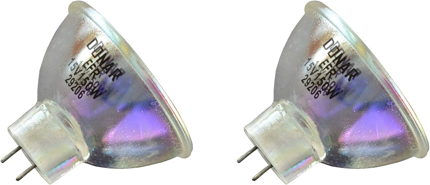 Donar 2pcs EFR 15V 150W Replacement Bulb for American DJ Aquarius COLOR150DMX Color Splash Deco FX Roller SCAN DMX Dynasty RAY FIRE Burst Groove Wheel H20 II Hyper FX STARTEC H150 Lamp