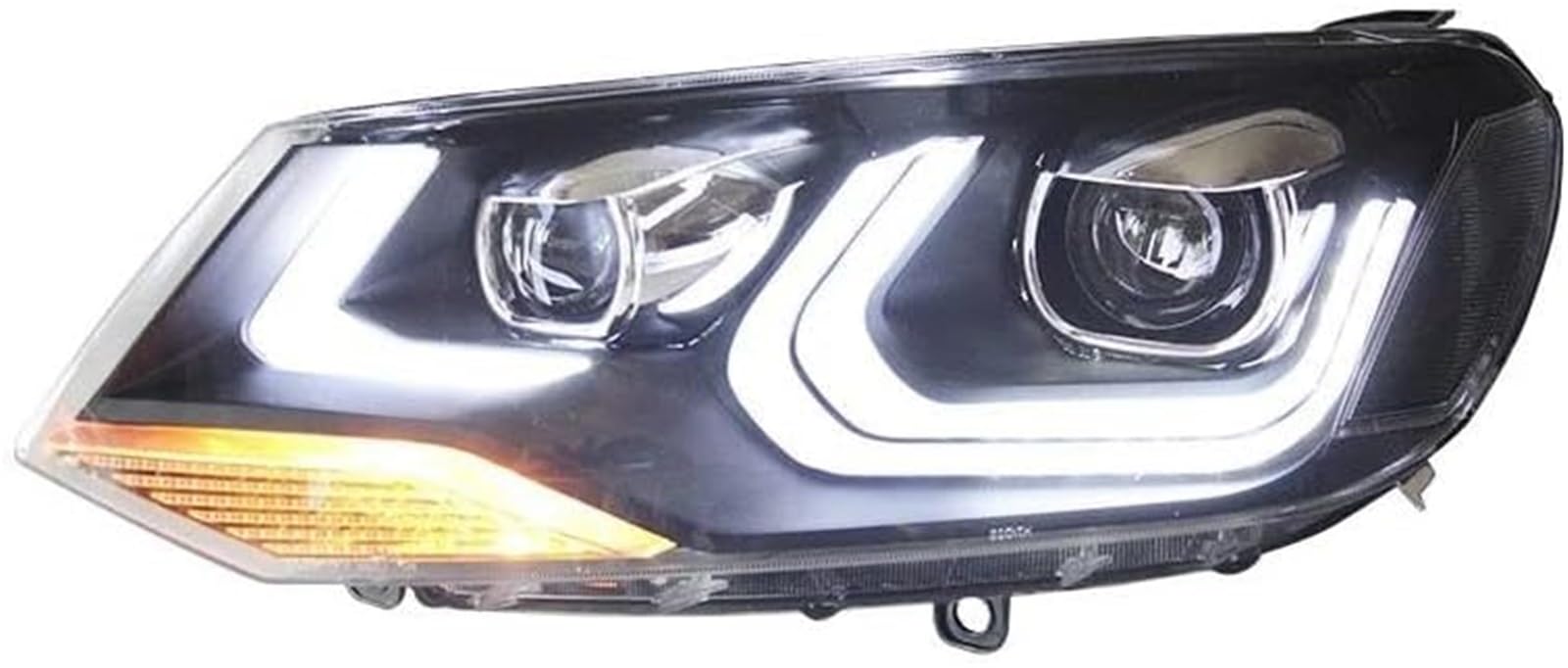 Wivplex Przednie światło przeciwmgielne samochodu Obudowa reflektora samochodowego, dla Vw, Touareg 2010-2014 2015 2016 reflektory Drl żarówka biksenonowa światła
