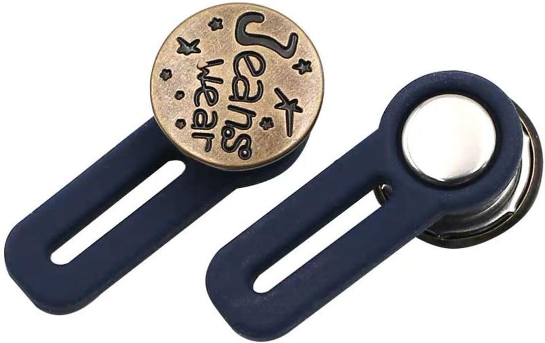 Elastic Pants Waist Extender 6-Pack,Jeans Pants Button Extender Set by Lohas Select