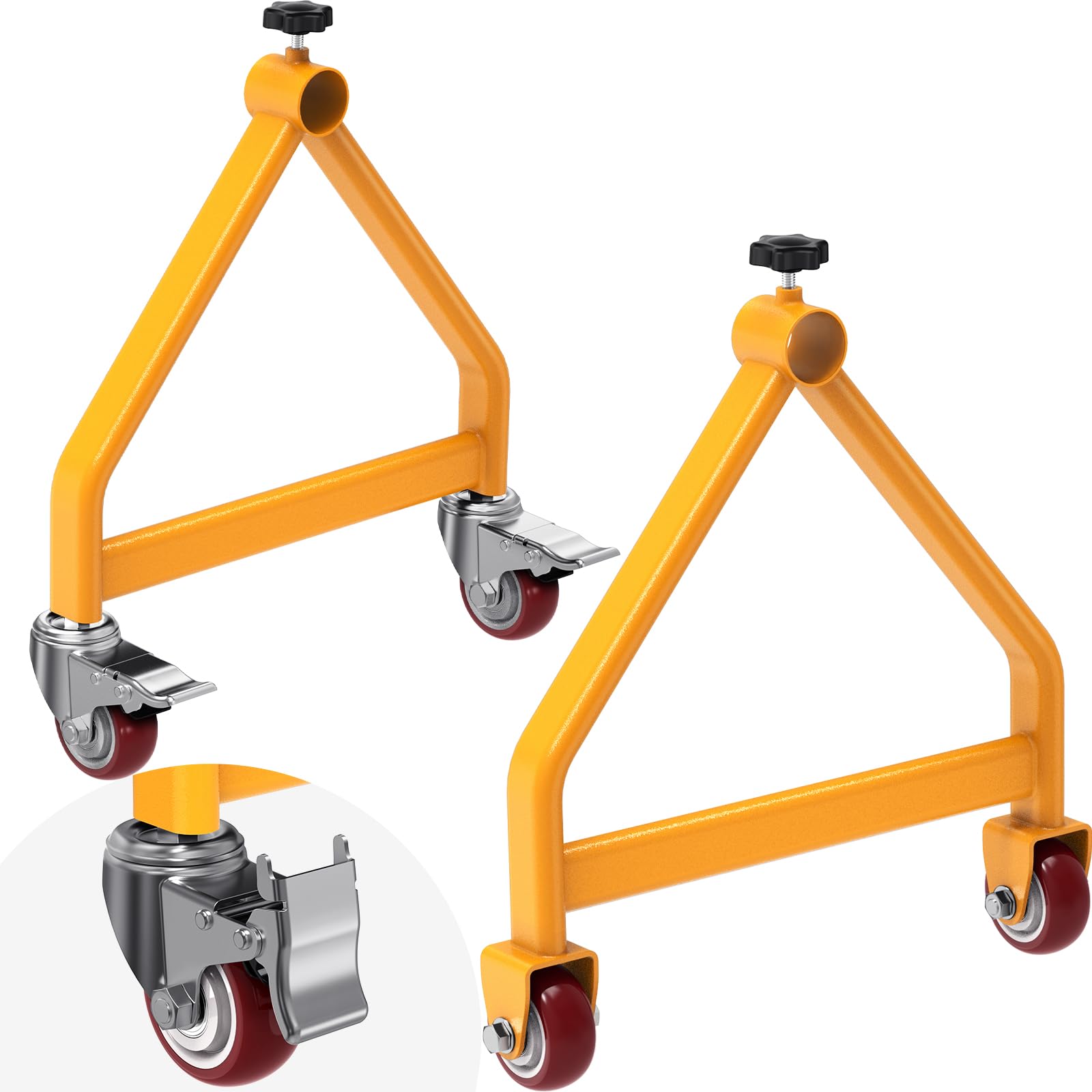 Insaga Cable Caddy for Spool with Wheels- Foldable Wire Spool Rack Holder Portable Wire Spool Reel Caddy 100lb Capacity to Keep Cables Tidy and Organized (Yellow-Wire Spool Rack) โ image 1