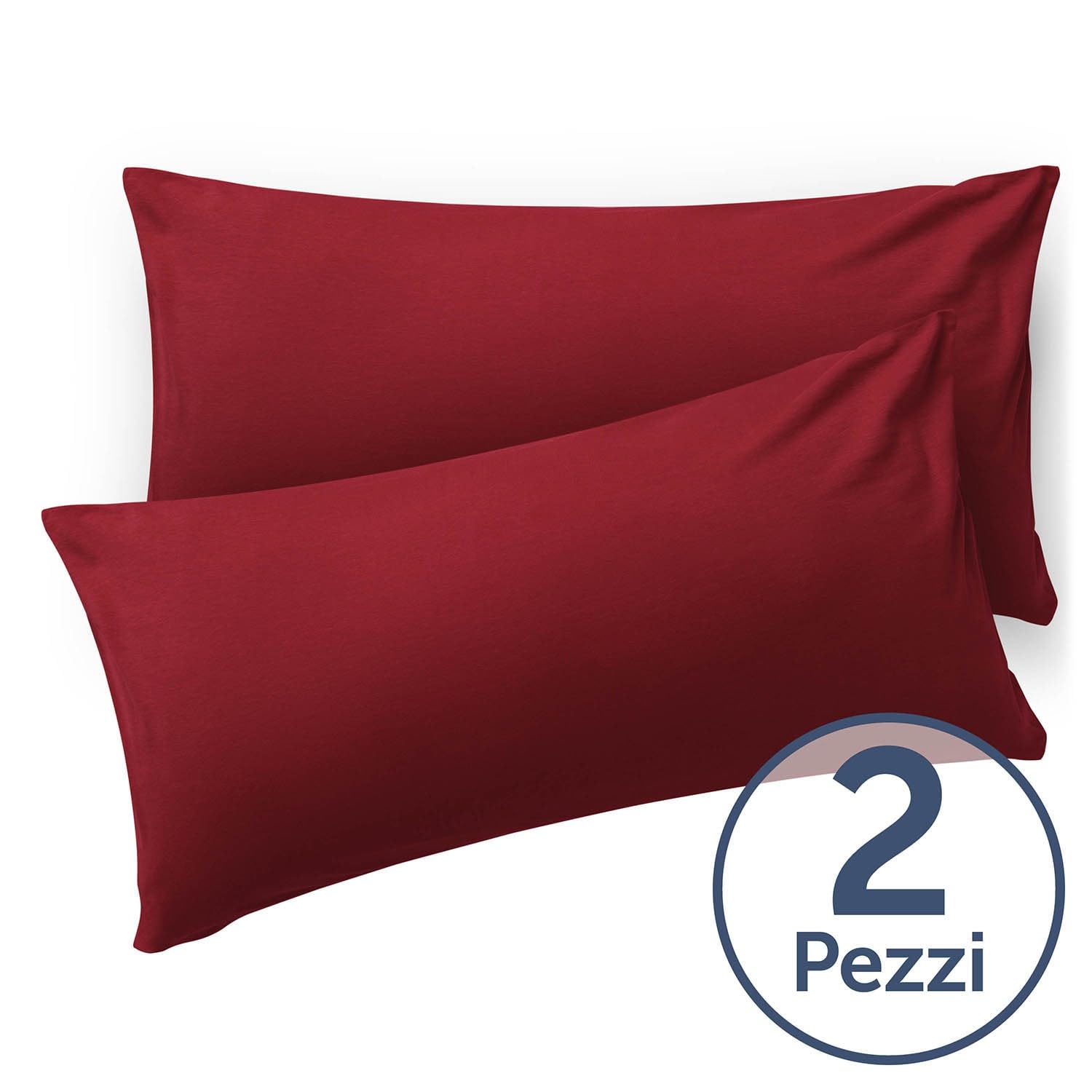 Blumtal Federe Cuscini Divano 40x60 cm - Set di Copricuscini per Divani in Microfibra a 2 Pezzi con Chiusura a Zip, certificati Oeko-Tex, extra morbidi e lavabili - Rosso Aurora