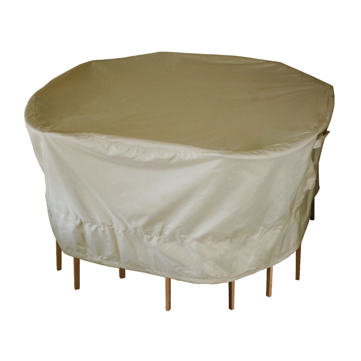 Leader Accessories Round Table and Chair Set Covers (Round Table and 6 Chair Cover 94 in.D x 23 in.H, Brown)