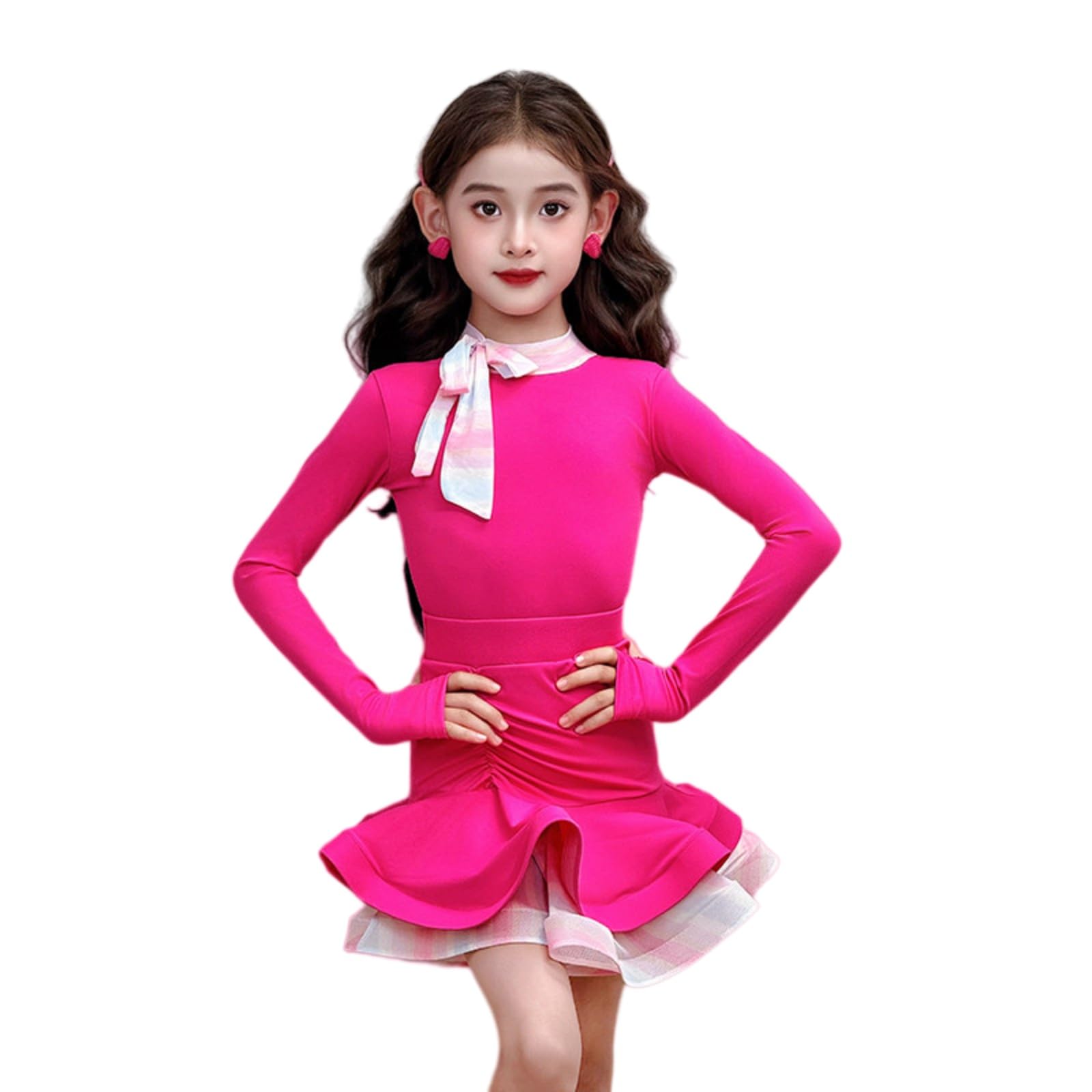 MEECHI Set da 2 Pezzi Abito da Ballo Latino for Bambine Body da Danza