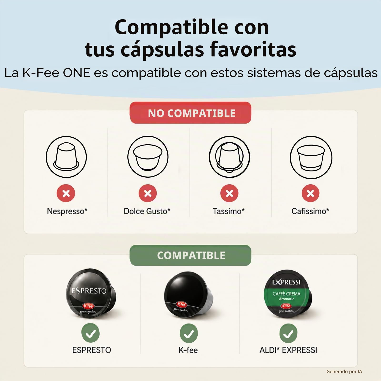 K-fee ONE Máquina de cápsulas para café, té y cacao, cafetera compacta, calentamiento rápido, depósito de agua de 0,8 L, 19 bar, cobre negro, ganador de la prueba Stiftung Warentest 2023 | ALDI EXPRESSI compatible | Ganador de la prueba Stiftung Warentest