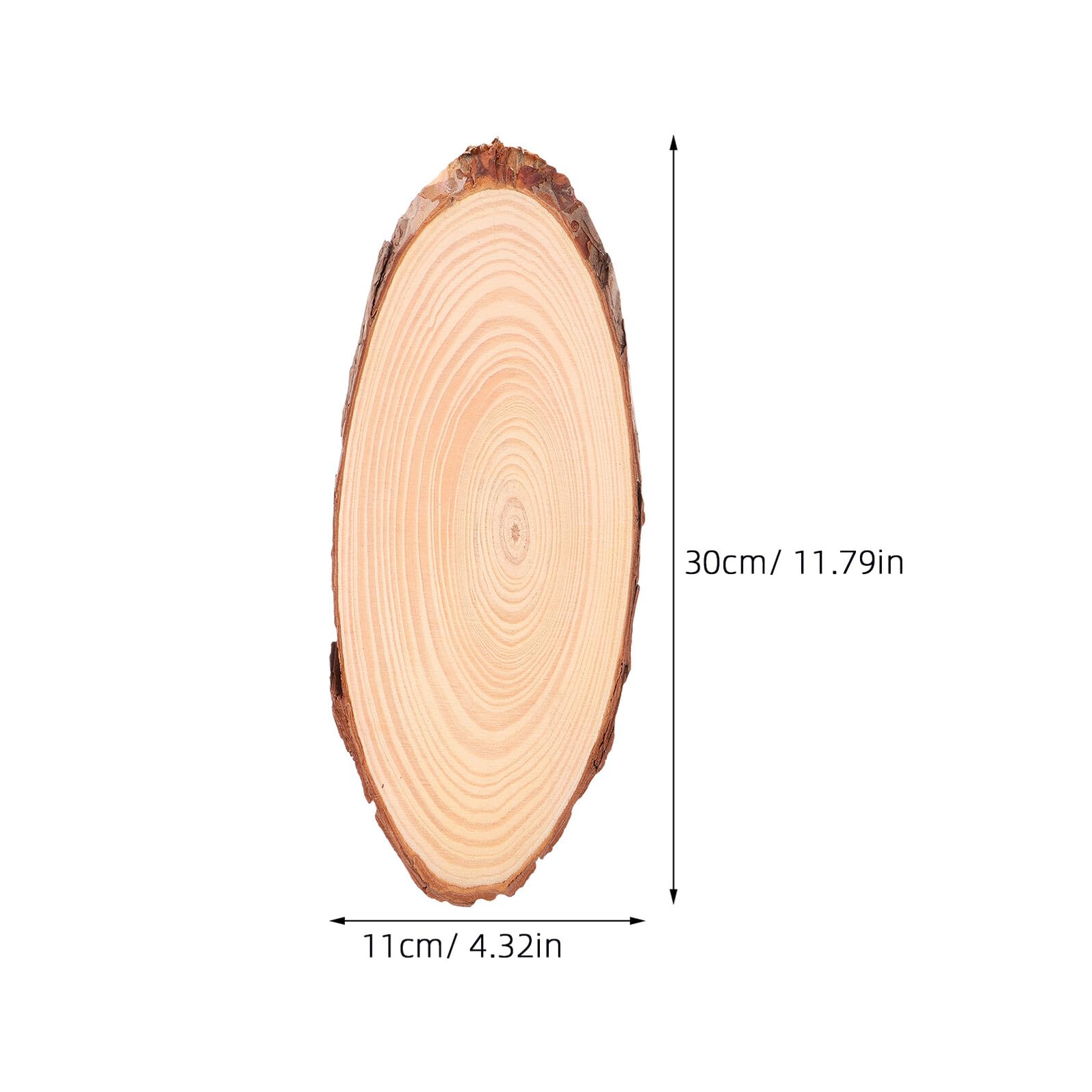 Hohopeti 4 Ovale Holzscheiben zum Basteln aus Unbehandeltem Holz mit Abgeschrägten Kanten für Kreative Projekte und Rustikale Tischdekoration im Atelier