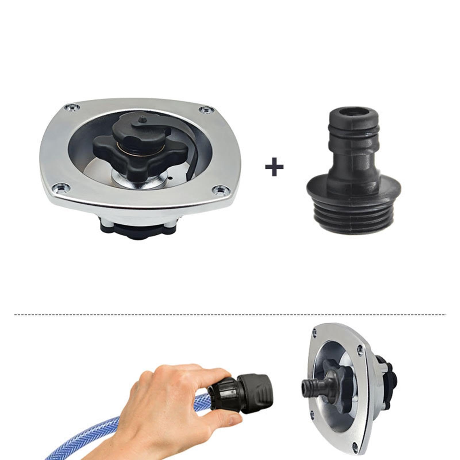 Raccord d'eau de ville pour camping-car, entrée d'eau régulée par pression – Raccord d'entrée d'eau pour camping-car, vanne d'entrée d'eau, régulateur de pression d'eau pour marine, bateau,