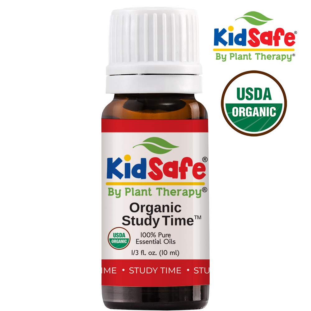 Plant TherapyEssential Oils Organic Study Time KidSafe Blend 10 mL (1/3 oz), 100% Pure