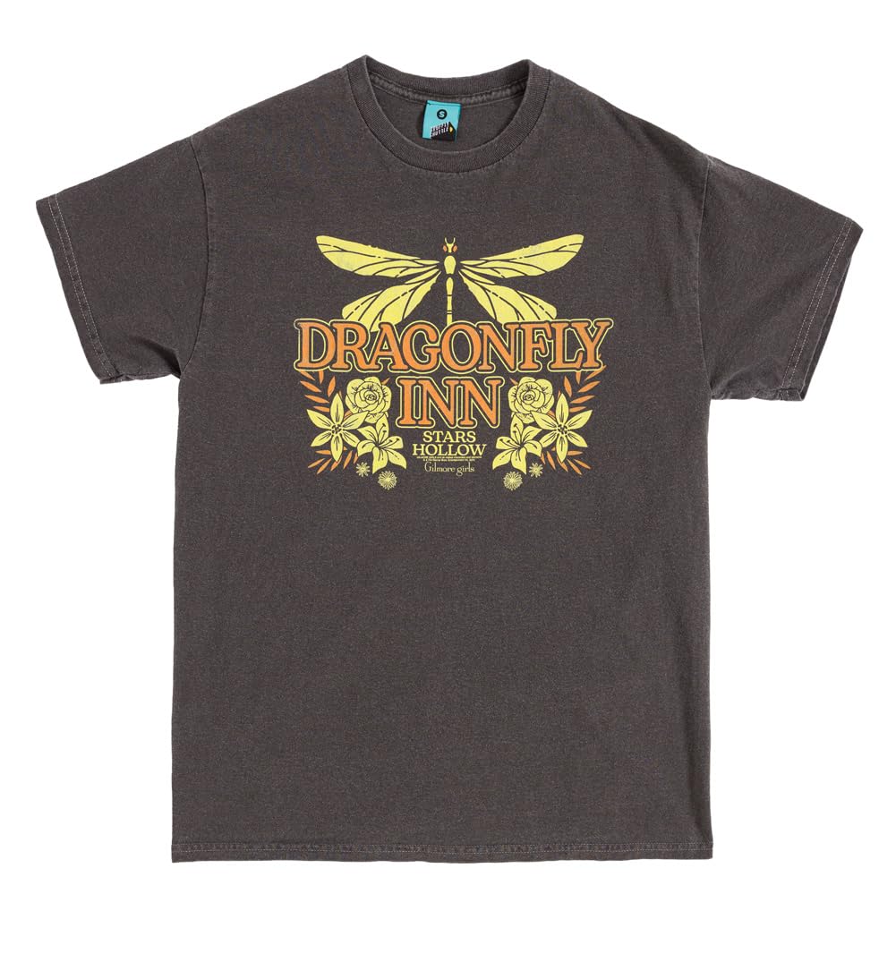 TruffleShuffle Gilmore Girls Dragonfly Inn Vintage Wash Charcoal T Shirt
